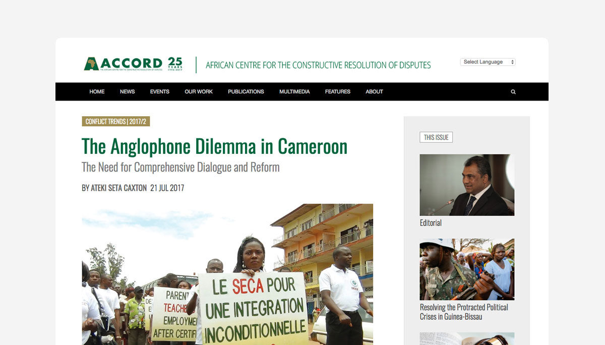 A Conflict Trends article on the ACCORD website