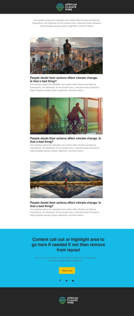 The African Climate Wire email newsletter