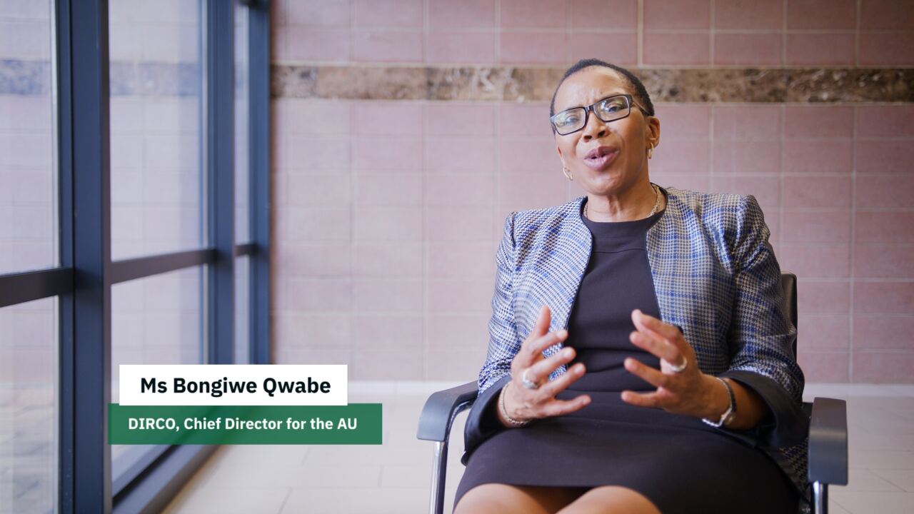 Bongiwe Qwabe, Chief Director for the AU at South Africa's Department of International Relations, interviewed