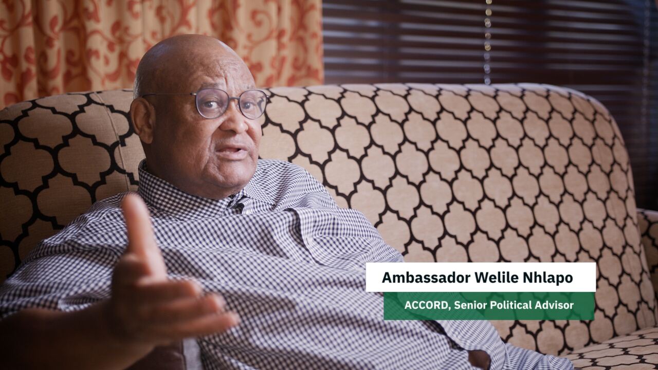 Ambassador Welile Nhlapo, Senior Political Advisor at ACCORD, interviewed