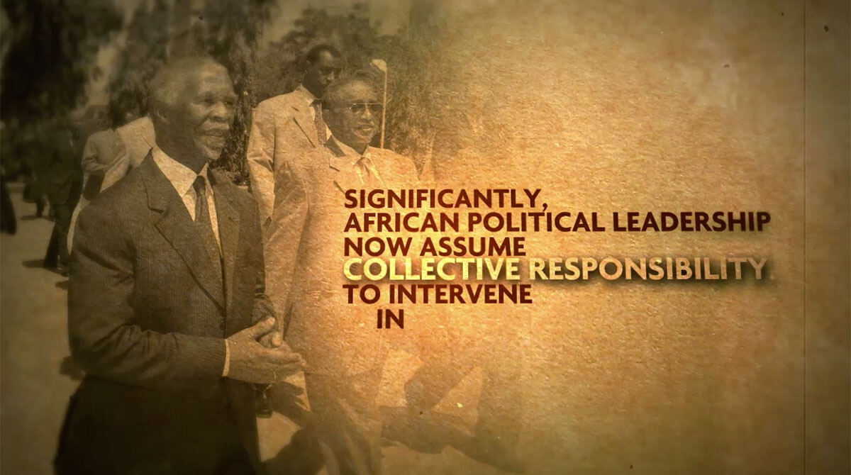 Film still: African leaders assume collective responsibility to intervene