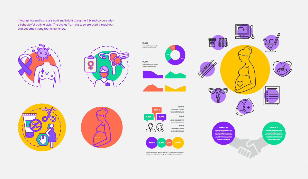 SRJC icons and infographic elements in the brand colours