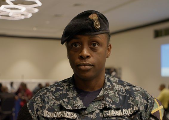 A coastguard officer during an interview